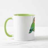 Pfirsich-gesichtiger Lovebird-entzückende Paare Tasse (Links)
