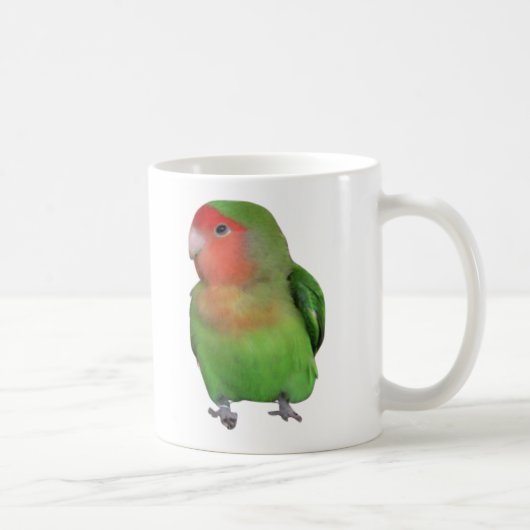 Pfirsich-gesichtiger Lovebird Kaffeetasse (Rechts)