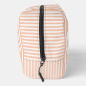 Pfirsich gestreifte Monogramm-Make-up-Tasche Waschbeutel (Rechts)
