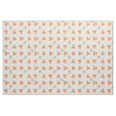 Pfirsich gestreiftes Blumen- Botanik- Pima-Baumwol Stoff (Fat Quarter (45,7 x 55,9 cm))