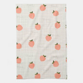Pfirsich Gingham Geschirrtuch (Vertikal)
