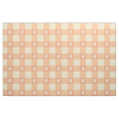 Pfirsich-Gingham-Herzmuster, Süßes Kawaii-Karomust Stoff (Fat Quarter (45,7 x 55,9 cm))