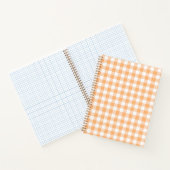 Pfirsich-Gingham-Notizbuch Notizblock (Innenseite)