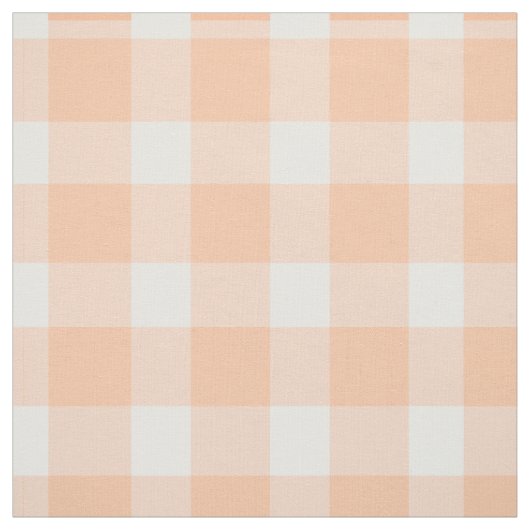 Pfirsich-Gingham Stoff (Muster)