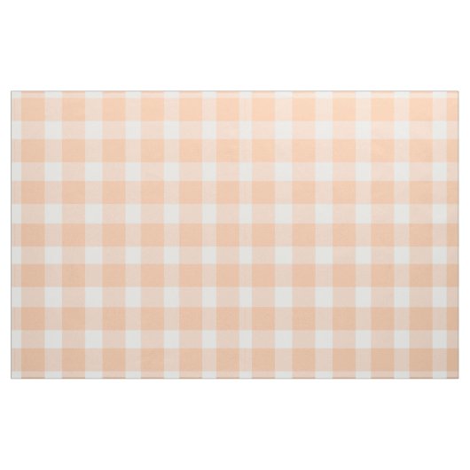 Pfirsich-Gingham Stoff (Fat Quarter (45,7 x 55,9 cm))