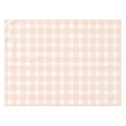Pfirsich-Gingham Tischdecke (Vorderseite (Horizontal))