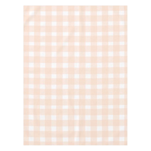 Pfirsich-Gingham Tischdecke (Vorderseite)