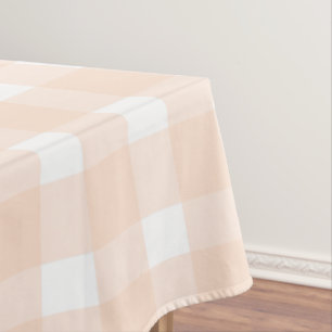 Pfirsich-Gingham Tischdecke