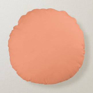Pfirsich-Glührot-Palette Rundes Kissen