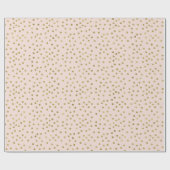 Pfirsich-Goldconfetti-Punkte Geschenkpapier (Flach)