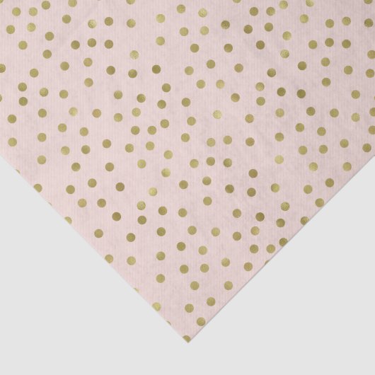 Pfirsich-Goldconfetti-Punkte Seidenpapier (Ausschnitt)