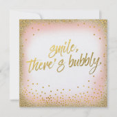 Pfirsich-Goldlächeln dort ist- sprudelnde Einladung (Vorderseite)