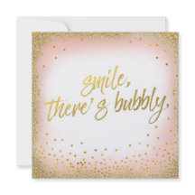 Pfirsich-Goldlächeln dort ist- sprudelnde