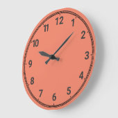 Pfirsich Große Wanduhr (Winkel)