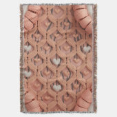 Pfirsich-Häkel-Tiger-Pattern-Wurfdecke – Cozy Decke (Vorderseite Vertikal)