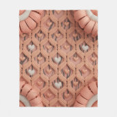 Pfirsich-Häkel-Tiger-Pattern-Wurfdecke – Cozy Fleecedecke (Vorderseite)