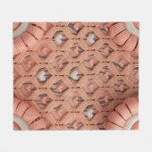 Pfirsich-Häkel-Tiger-Pattern-Wurfdecke – Cozy Fleecedecke (Vorderseite (Horizontal))