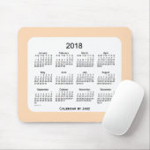 Pfirsich-Hauch-Kalender 2018 durch Janz Mousepad (Mit Mouse)