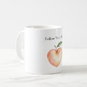 Pfirsich Herz Kaffeetasse (Vorderseite Links)