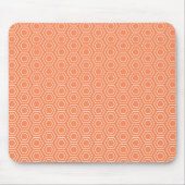 Pfirsich-Hexagon geometrisch Mousepad (Vorne)