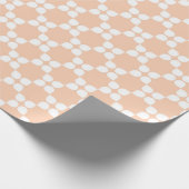 Pfirsich-Hintergründe mit kreisförmigem Muster Geschenkpapier (Ecke)