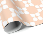 Pfirsich-Hintergründe mit kreisförmigem Muster Geschenkpapier (Rolleneckpunkt)