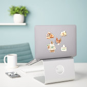Pfirsich Iss Mehr Gemüse Wochenmarkt Aufkleber (Laptop auf Schreibtisch)