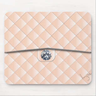 Pfirsich-Kapitonmuster mit Diamant Mousepad