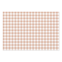 Pfirsich-Kariert-Gingham Retro-Farbe