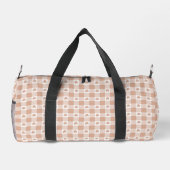 Pfirsich-Kariert-Kleeblatt-Retro-Farbe Duffle Bag (Rückseite)