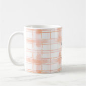 Pfirsich-Karostreifen Kaffeetasse (Links)
