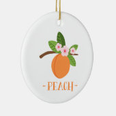 Pfirsich Keramik Ornament (Rechts)