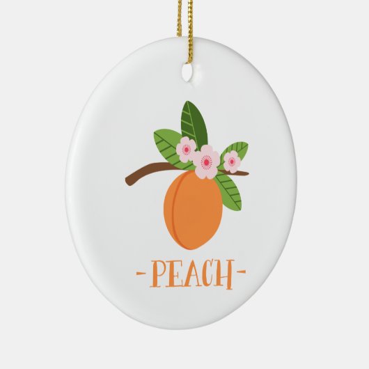 Pfirsich Keramik Ornament (Rechts)