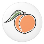 Pfirsich Keramikknauf (Vorderseite)