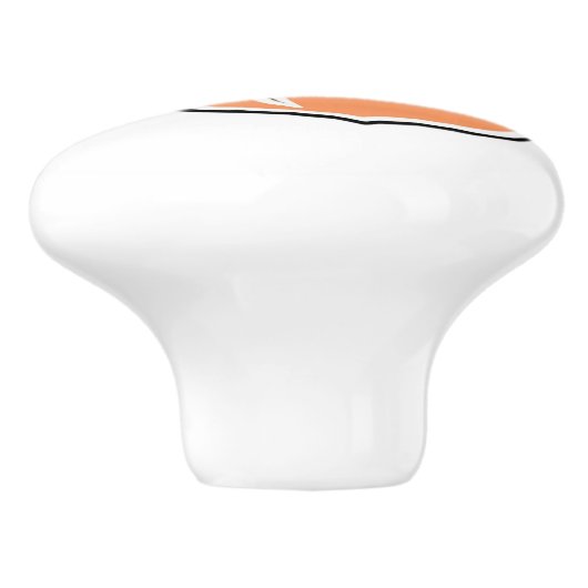 Pfirsich Keramikknauf (Seitenansicht)