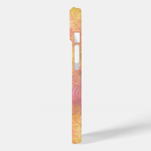 Pfirsich, Koralle, gelbe Abstrakte Blasen Case-Mate iPhone Hülle (Rückseite / Links)