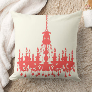 Pfirsich-Korallen-Kronleuchter Designer-Kissen Kissen