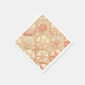 Pfirsich Korallen Seestern und Sanddollar Serviette (Ecke)