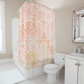 Pfirsich-korallenroter Duschvorhang (Beispiel)