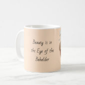 Pfirsich Kuschel Haselnusscreme Bogen Kaffeetasse (Vorderseite Links)