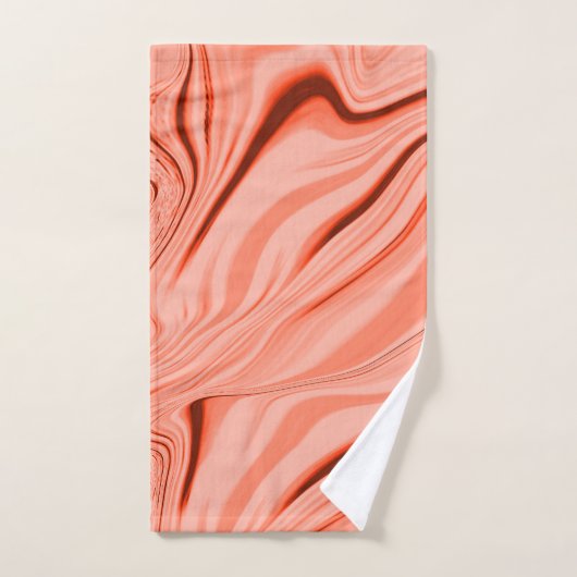 Pfirsich, Lachs, klare Korallen und rosa mischen Badhandtuch Set (Handtuch)