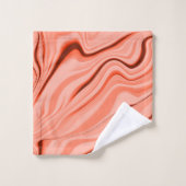 Pfirsich, Lachs, klare Korallen und rosa mischen Badhandtuch Set (Waschlappen)
