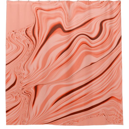 Pfirsich, Lachs, klare Korallen und rosa mischen Duschvorhang (Vorderseite)