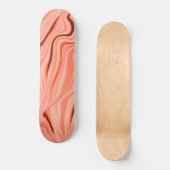 Pfirsich, Lachs, klare Korallen und rosa mischen Skateboard (Vorderseite)