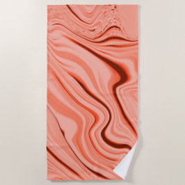 Pfirsich, Lachs, klare Korallen und rosa mischen Strandtuch