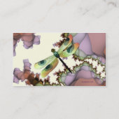 Pfirsich-Libellen-Visitenkarte Visitenkarte (Rückseite)