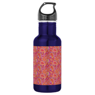 Pfirsich & Lila Paisley Trinkflasche