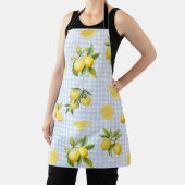 Pfirsich-Limonen-Gingham Schürze (InSitu)