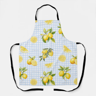 Pfirsich-Limonen-Gingham Schürze