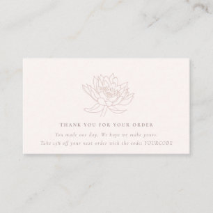 PFIRSICH LOTUS FLORA LOGO EINKAUFEN DANKE VISITENKARTE